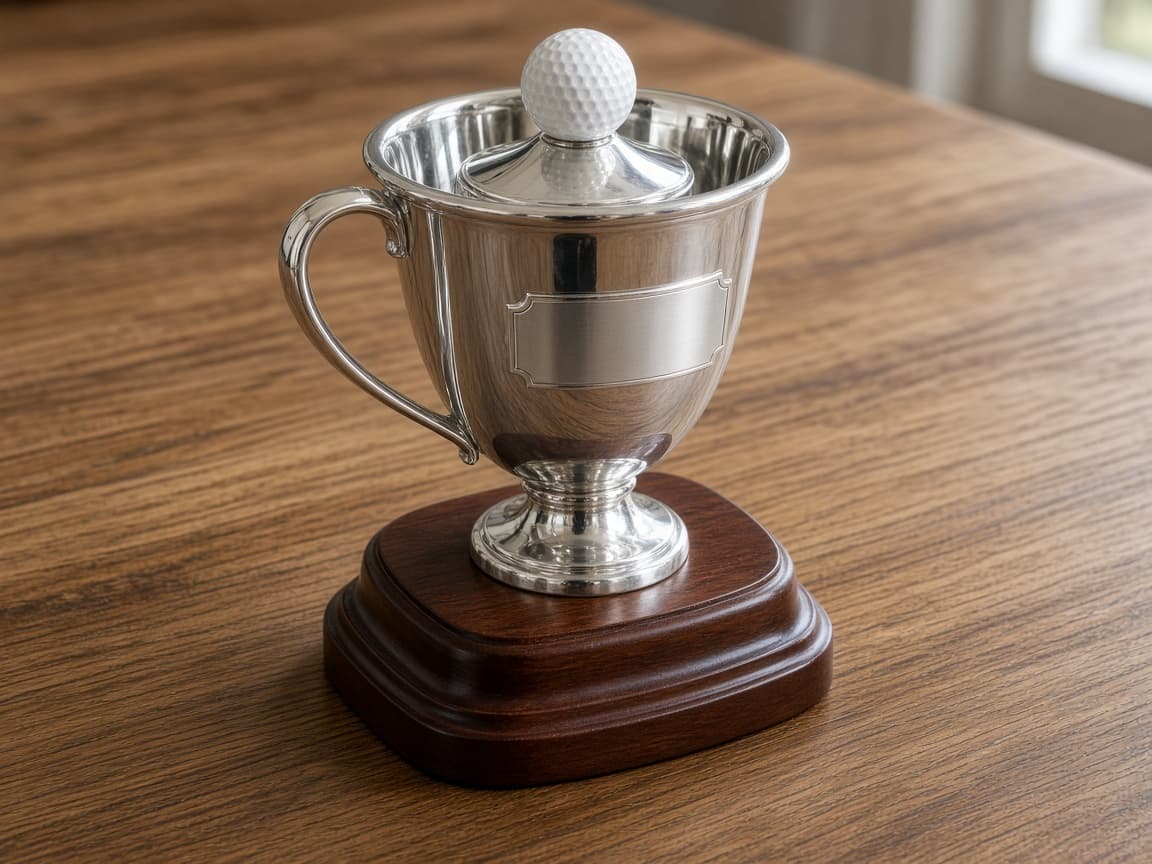 Classic Golf Tournament Trophy design concept, reverse side
