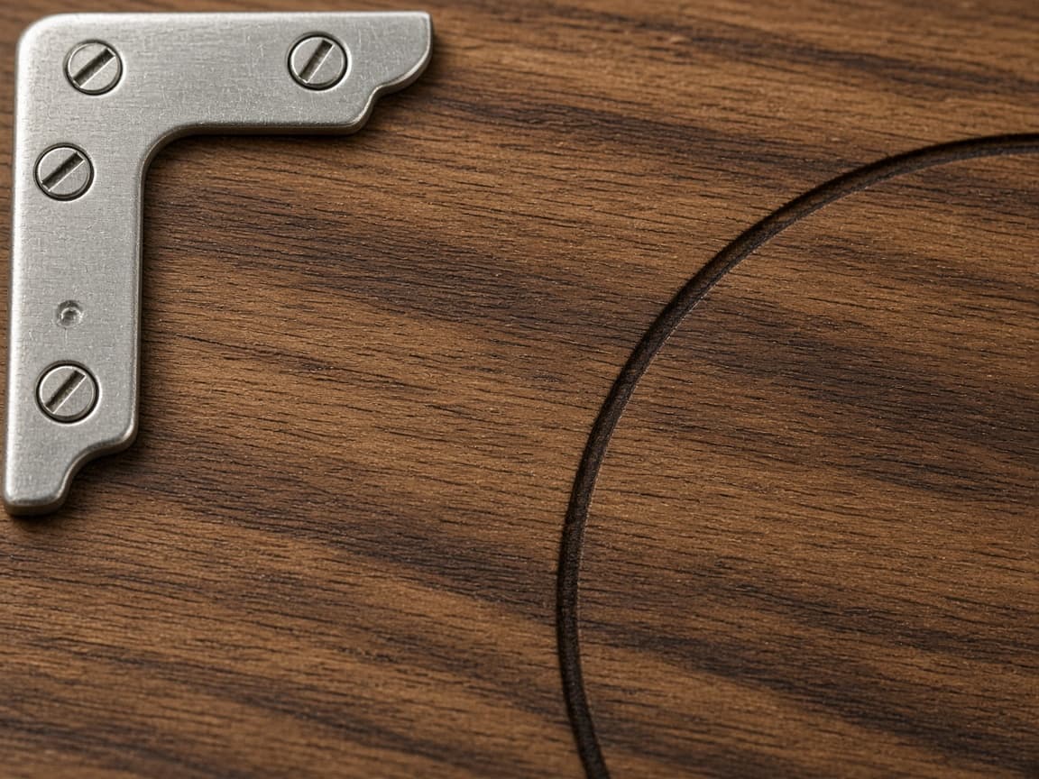 Golf Tournament Sponsor Plaque design concept, close-up of the walnut or acrylic with brushed metal plate