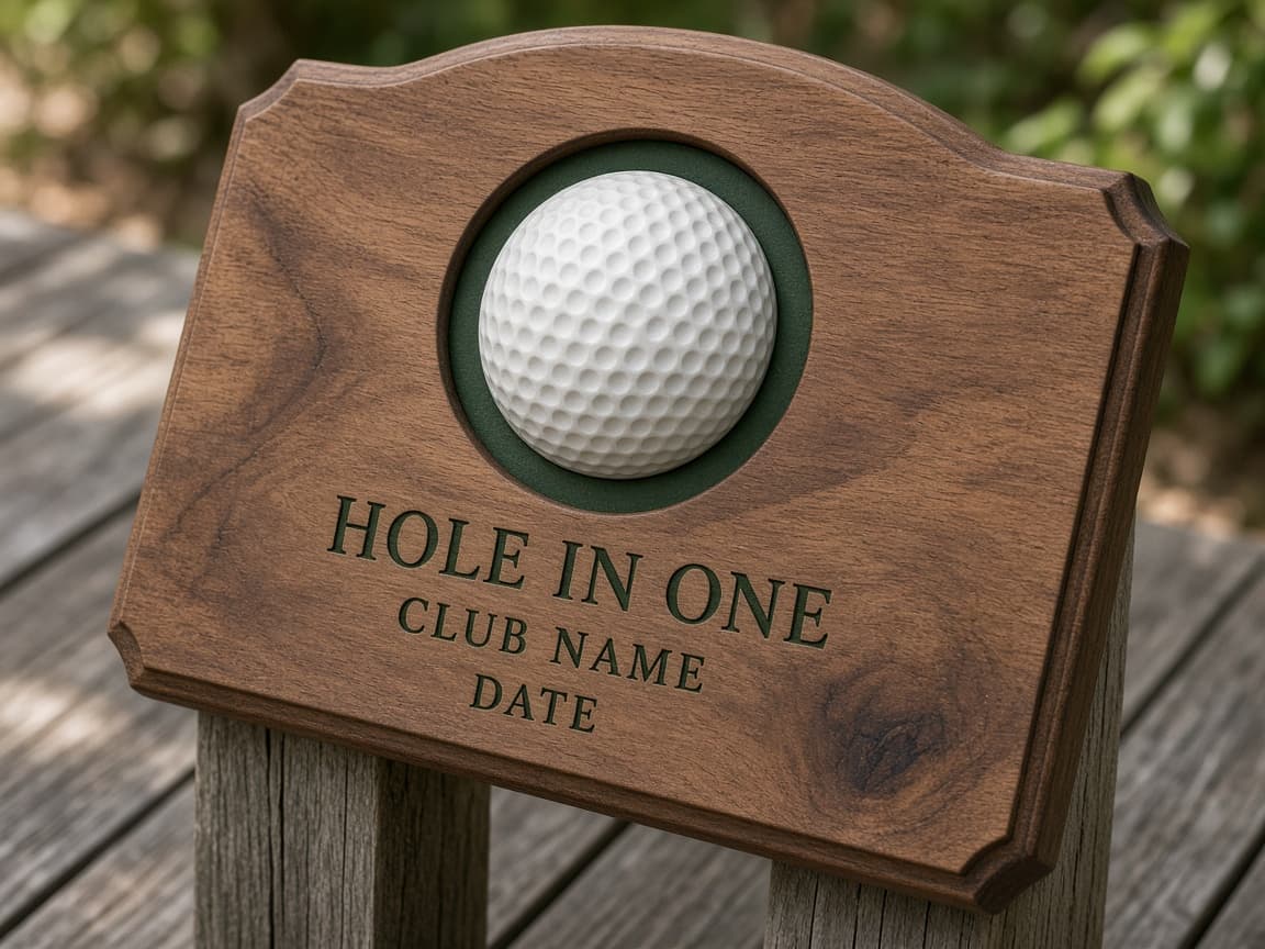 Hole-in-One Commemorative Plaque design concept, reverse side