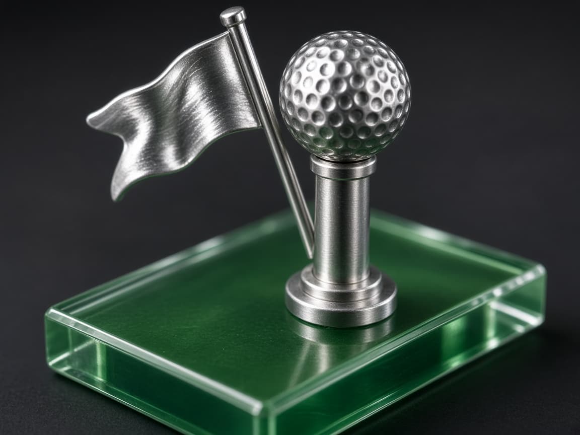 Longest Drive & Closest-to-Pin Awards design concept, close-up of the acrylic or metal